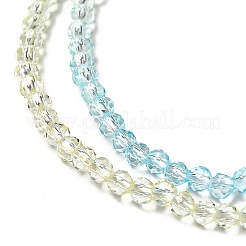 Fili di perle di vetro di colore sfumato trasparente&nbsp;X1-GLAA-H021-01B-23