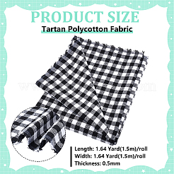 1.5 m Tartan-Polycotton-Stoff&nbsp;AJEW-BC0010-48B