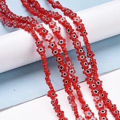 Millefiori a mano fili di perline di vetro&nbsp;LAMP-J035-6mm-57