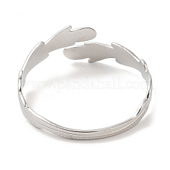 Braccialetti polsino piuma in acciaio inossidabile 304 anti-ossidazione&nbsp;BJEW-L682-025P