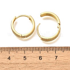 Orecchini a cerchio in ottone con anello placcato in cremagliera per donna&nbsp;EJEW-C125-13G