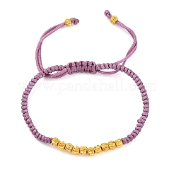 Pulseras de cuentas trenzadas con cordón de poliéster para mujer&nbsp;BJEW-L698-01G-01