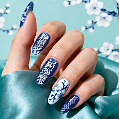 DIY-Nagelkunst-Vorlagen aus Edelstahl&nbsp;MRMJ-WH0098-062
