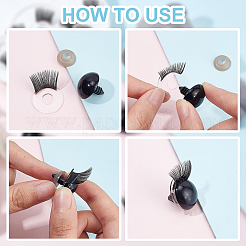 20 striscia di ciglia finte per bambole&nbsp;DIY-PH0010-26