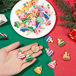 32pcs 8 Farben Plastikanhänger plastic&nbsp;FIND-SC0011-28