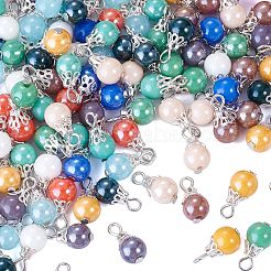 110 pièces 11 couleurs galvanoplastie pendentifs en verre&nbsp;PALLOY-TAC0309