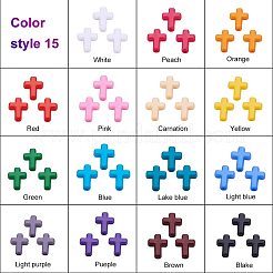 15 Farben undurchsichtige Acrylperlen&nbsp;SACR-PH0007-07