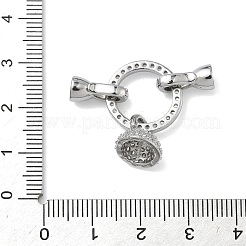 Ring aus Messing mit Mikropflaster und klaren Zirkonia&nbsp;KK-Z143-15P