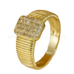 Anneaux en laiton micro pave clair zircone cubique&nbsp;FS-WGEE21A-01