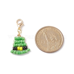 Décorations de pendentif en perles de verre de la saint patrick&nbsp;HJEW-JM00776