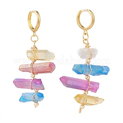 Set di gioielli con perline di cristallo di quarzo naturale elettrolitico&nbsp;SJEW-JS01166