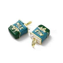 Messing Emaille Anhänger / charms&nbsp;KK-P338-02B-G