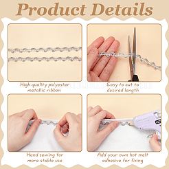 Rubans métalliques en polyester&nbsp;DIY-WH0542-01A-01
