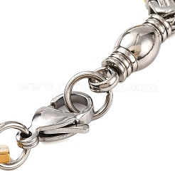 201 Edelstahl-Fass-Byzantiner-Kettenarmbänder&nbsp;BJEW-B078-133GP