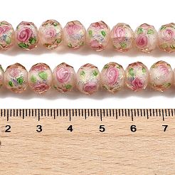 Handgefertigte Stränge aus Folien-Bunte Malereiperlen&nbsp;FOIL-S136-001B
