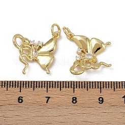 Pendentifs avec zircon cubiques à micro-pavés en laiton&nbsp;KK-Z120-03G-03