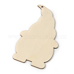 Weihnachtsthema ungefärbte Naturholz große Anhänger&nbsp;WOOD-B001-10A