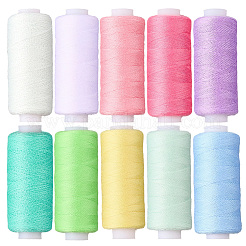 10 Stück 10 Farben Polyester-Nähgarn&nbsp;SENE-CY0001-05E