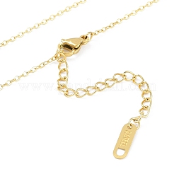 Colliers avec pendentif en forme de cœur en acier inoxydable 304 avec placage ionique (IP) pour femmes&nbsp;NJEW-K276-12G