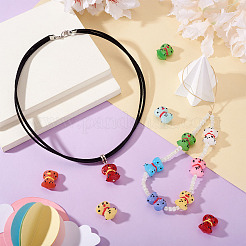 9 Stück 9 Farben handgefertigte Bunte Malerei-Emaille-Perlen&nbsp;LAMP-TA0001-70