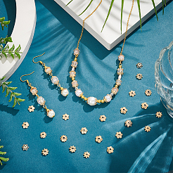 100 pièce de capuchons de perles en laiton de 10 styles&nbsp;KK-PH0006-60