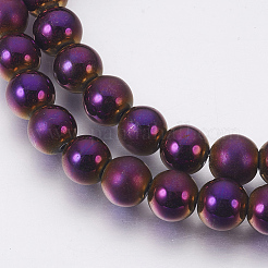 Electroplate non magnetici ematite sintetico fili di perline&nbsp;G-F585-B-8mm