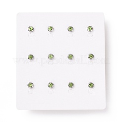 Orecchini a bottone con colonna di strass&nbsp;EJEW-H357-04P-05