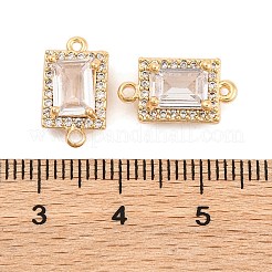 Ciondoli connettore in ottone con pavé di zirconi cubici trasparenti&nbsp;KK-S389-39G