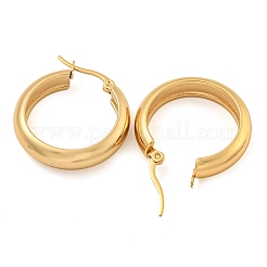 Boucles d'oreilles créoles en acier inoxydable 202&nbsp;EJEW-H003-38G-03