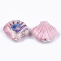 Perles en porcelaine manuelles&nbsp;X-PORC-S498-36G