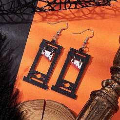 Orecchini pendenti in acrilico stampati di Halloween&nbsp;EJEW-JE06124-06