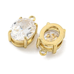 Ciondoli in acciaio inossidabile 304 con placcatura sotto vuoto pvd ciondoli in zirconia cubica&nbsp;STAS-L278-009G-A01