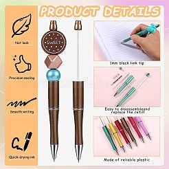 Kits para hacer bolígrafos con cuentas de plástico abs y silicona con forma de flor/perro diy&nbsp;DIY-SZ0010-11