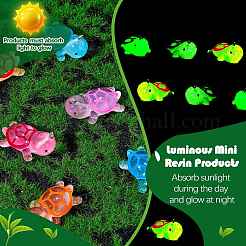 30 pièce 6 styles pendentif en résine transparente tortue pendentif en résine lumineuse bricolage accessoires décoratifs&nbsp;JX868A