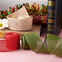 3 Rolle 3 Farben Polyester-Leinenimitat-Geschenkband&nbsp;OCOR-YS0001-02A