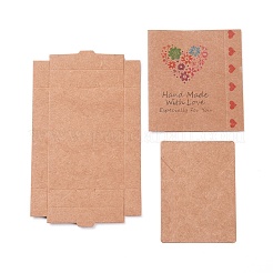 Boîtes de papier kraft et cartes d'affichage de bijoux de collier&nbsp;CON-L016-B08