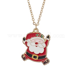 3 collier avec pendentif en alliage émaillé pour femme&nbsp;NJEW-JN05130-01