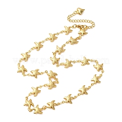 Colliers à maillons en acier inoxydable 304 avec animaux marins pour femmes&nbsp;NJEW-G178-04G-01