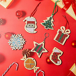 1 Beutel Holz-Kreuzstichpackungen mit Weihnachtsmotiv&nbsp;WOOD-SC0002-24