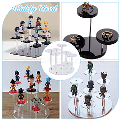 7-stöckige runde Minifiguren-Organizer aus Acryl&nbsp;ODIS-WH0002-56A