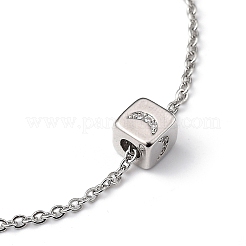 Würfel Micro Pave Zirkonia Anhänger Halsketten & Armbänder Sets&nbsp;SJEW-JS01116-01