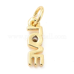 Estante de latón chapado charms zirconia cúbico&nbsp;KK-K270-25G