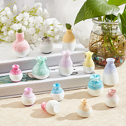 14 Stück 14 Stile Harzvase Miniatur-Blumentopf-Ornamente&nbsp;DJEW-FG0001-16
