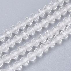 Chapelets de perles en cristal de quartz naturel&nbsp;X-G-D166-A-3mm