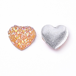 Cabochons brillants en résine druzy&nbsp;LS-RESI-WH0008-30M