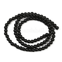 Natürlichen Obsidian runden Perlen Stränge&nbsp;G-E329-4mm-37