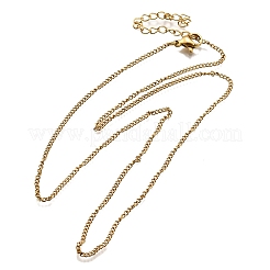 201 collares de cadena trenzada de acero inoxidable&nbsp;NJEW-R023-09G