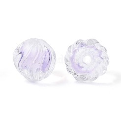 Perline di vetro fatte a mano con fiori interni testurizzati&nbsp;LAMP-T024-07E