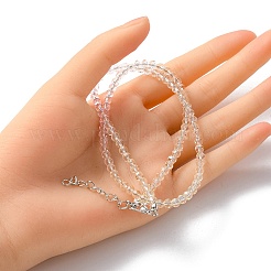 Collier de perles rondes en verre bling pour femme&nbsp;NJEW-PH01490-01