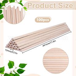 Bâtonnets en bois&nbsp;WOCR-WH0004-010A